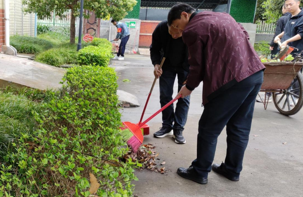 bw必威西汉姆联官方网站第三党支部开展“清洁家园 美化环境”主题党日活动